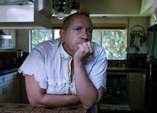 John Lydon in the kitchen of his Los Angeles home: "The five days were different but he didn't dress up for that. He is wearing pajamas in one of them."